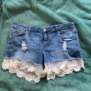 Lace altard state jean shorts